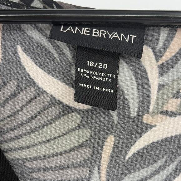 Lane Bryant Babydoll Too Sz 18/20 Y2K Boho Tropical Retro Coastal Stretch 70s - Picture 6 of 8